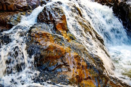 Beautiful cascading Datanla waterfall in the mountain town Dalat, Vietnam.