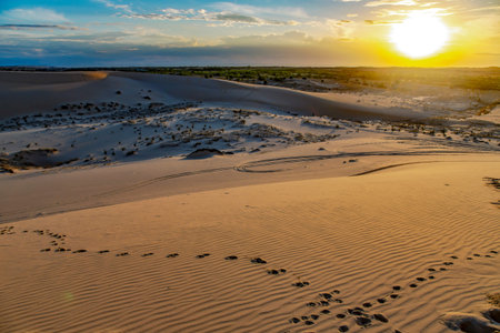 Red Sand Dunes in Mui Ne, Vietnamの写真素材