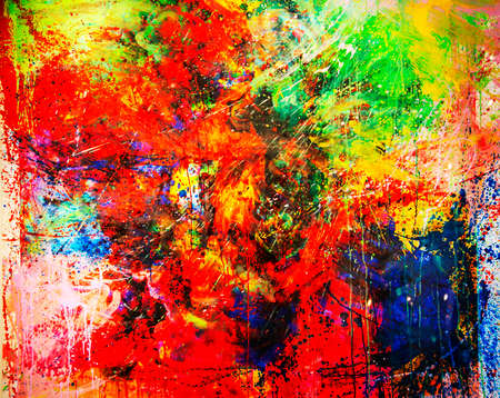 Fragment of abstract colour painting.  Fragment of modern artwork.のeditorial素材