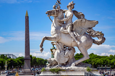 Equestrian Statue of Mercury Riding a Winged Horse, at Entrance to the Jardin des Tuileries 1702...