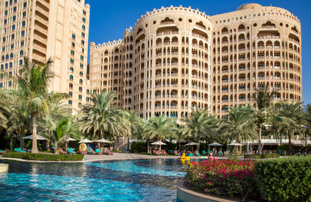 UAE, RAS AL KHAIMAH, NOVEMBER, 2021 - Waldorf Astoria 5 star luxury hotel in Ras al Khaimah, United Arab Emiratesのeditorial素材