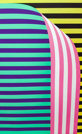 Abstract graphic painting with colorful green and pink stripes. Background color for graphic design, banner, poster.の写真素材