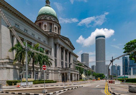 Southeast Asia, Singapore, November, 2022: The building  Supreme Court  in Singapore. The building was the last structure in the style of classical victorian architectureのeditorial素材