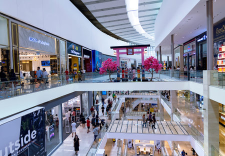 MALAYSIA, KUALA LUMPUR, NOVEMBER, 2022: Various brand stores in Pavilion shopping mall, Kuala...