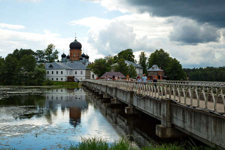 Orthodox church on the territory of the Vvedensky female island monastery, Vladimir region, Russia.の写真素材