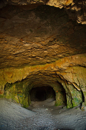Abandoned Shiryaevsky quarries near the village of Shiryaevo, Samara region, Russia.