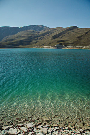 The alpine lake Kezenoy-Am is the largest lake in the Caucasus.