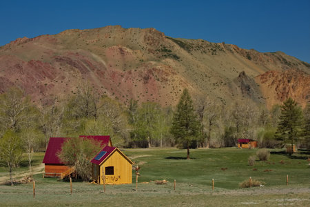 Martian landscapes of the Altai highlands.の写真素材