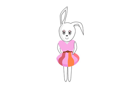 Happy Easter rabbitのイラスト素材