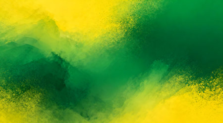This image features a seamless blend from vibrant yellow to soothing green, creating a fresh and invigorating abstract background. The gradient effect is smooth and dynamic, ideal for digital designs that require a modern and energetic feel. It could be used effectively in web design, digital art projects, or as a backdrop for presentations. AI-generated illustration.の素材