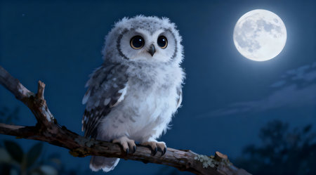 This charming illustration employs a gentle, soothing color scheme and a whimsical style, ideal for children's books, educational materials, and nature-themed decor. The soft lighting enhances the serene mood, making it perfect for bedtime stories or calming environments. AI-generated illustration.の素材