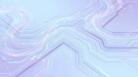 A creative digital illustration depicting Commercial digital art of an abstract background with pastel blue and light lavender, well-lit and sharp, perfect for tech and innovation visuals, professional appeal and technical excellence.. This AI-generated artwork features unique visual elements suitable for various commercial and editorial applications. AI-generated illustration.の素材