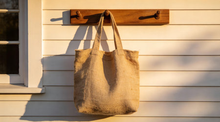 This digital artwork conveys a tranquil, minimalist vibe with subtle warm glows and finely rendered fabric textures for an inviting feel. Suited for eco-conscious branding, sustainable living content, organic retail displays, and wellness lifestyle projects appealing to green enthusiasts. Precise high-detail rendering supports seamless integration in web graphics, pr... AI-generated illustration.の素材