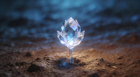 Ethereal abstract digital creation with subtle subsurface illumination and balanced translucent layering, evoking a serene yet grounded mood through precise color harmony. Perfect for high-end digital wallpapers, mindfulness apps, eco-design portfolios, and ambient screen savers targeting creative professionals and wellness enthusiasts. Its technical finesse in light... AI-generated illustration.の素材