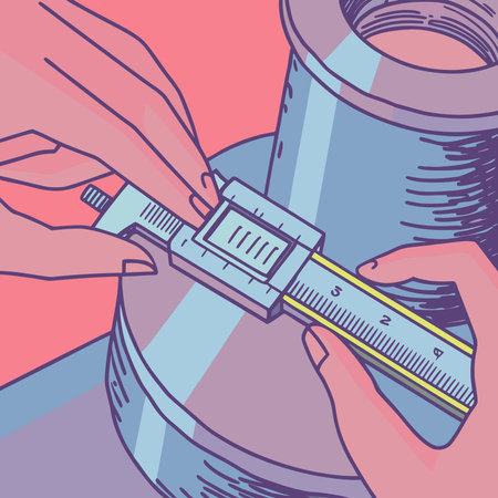 Dynamic digital artwork capturing the essence of precision and focus in industrial measurement...