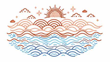 Elegant vector graphic showcasing soft pastel gradients with gentle pink and lavender waves blending seamlessly, creating diffused ethereal lighting and a serene, calming mood. Ideal for business uses like web headers, presentation slides, greeting cards, posters, and branding materials. Fully scalable, editable in EPS and SVG formats with clean lines and smooth transitions. Vector illustration. AI-generated professional illustration. AI-generated vector illustration. AI-generated illustration.のイラスト素材