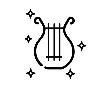 Elegant fusion of musical and astronomical themes in a shimmering, arched digital composition...