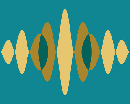 A creative digital illustration depicting High quality commercial illustration of abstract sound...