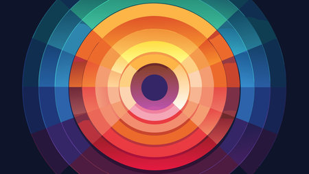 Captivating digital artwork with smooth radial gradients, concentric ring lighting, and perfect...