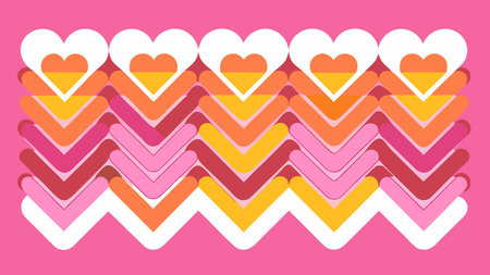 Contemporary minimalist line art featuring smooth crimson-to-blush gradients, subtle spotlight...