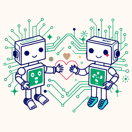 Enchanting pixel art in kawaii style showcases futuristic isometric views illuminated by neon blue...