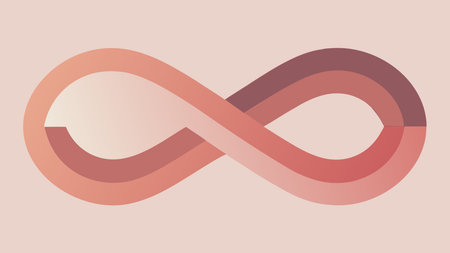 A creative digital illustration depicting Subtle overlapping wave patterns in blush tones, infinite...
