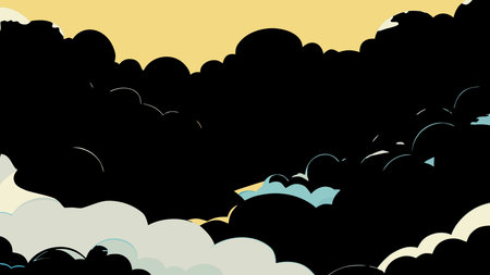 A creative digital illustration depicting Abstract soft background of fluffy white and pale yellow...