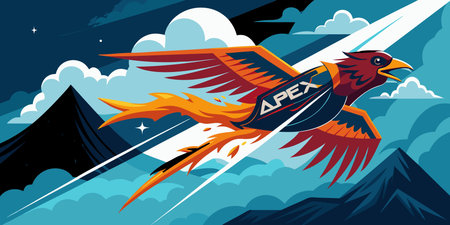 Intense abstract digital design embodying speed, precision, and  dominance through sleek aerodynamic...