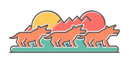 A creative digital illustration depicting Abstract apex predators dire wolf jaws clamping ethereal...