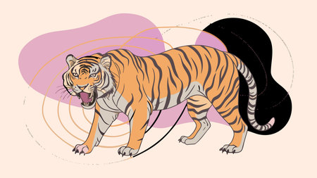 Dynamic Mandelbrot fractal design with self-similar infinite patterns, coiling stripes, and plasma neon pulsing effects, capturing an intense predatory mood. Ideal for video game visuals, futuristic branding, apparel prints, and high-impact digital posters. This versatile artwork suits designers in gaming, music, and sectors seeking bold, infinite. AI-generated vector illustration. AI-generated illustration.のイラスト素材