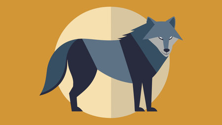 Purist abstract style uses essential wedge shapes, bisected centered composition, and  eclipse...