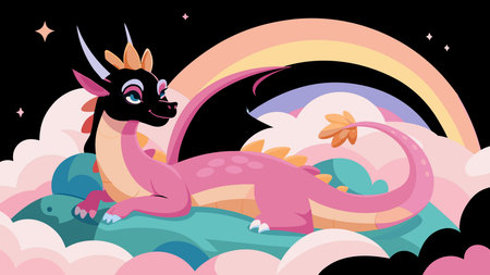 Dreamy whimsical fairy tale artwork in soft sunset pink hues evokes a relaxed, fanciful mood with gentle soft-focus styling. Ideal for children's books, fantasy apparel prints, greeting cards, posters, and playful digital graphics targeting kids' entertainment and creative industries. Versatile composition suits branding, merchandise, and social media visuals. AI-generated vector illustration. AI-generated illustration.のイラスト素材