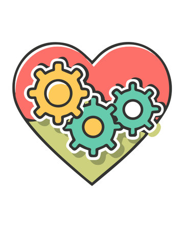 Eye-catching flat vector design in warm tones with balanced composition, evoking harmonious and uplifting motivational mood. Perfect for corporate events, business posters, team-building materials, and work-life balance initiatives targeting professionals. Scalable artwork enhances branding, office decor, wellness programs, and productivity campaigns across p. AI-generated vector illustration. AI-generated illustration.のイラスト素材