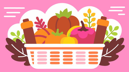 Bold flat vector style with centered composition, generous negative space, and clean vibrant lighting in lush greens and vivid reds, evoking a fresh healthy mood. Ideal for food industry , packaging designs, grocery promotions, and wellness campaigns targeting health-conscious consumers. Scalable format ensures versatility for print, web, and digit. AI-generated vector illustration. AI-generated illustration.のイラスト素材