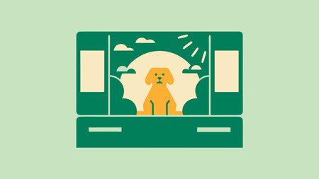 Vibrant vector graphic with precise contours and crisp daylight illumination, conveying a mood of unwavering loyalty and attentiveness. Suitable for branding in pet care, obedience training programs, veterinary services, and animal-themed merchandise. The high-contrast design offers excellent adaptability for logos, posters, and digital media. . AI-generated vector illustration. AI-generated illustration.のイラスト素材