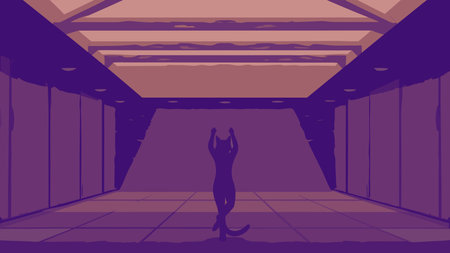 Minimalist stroke style abstract vector artwork illuminated by zen ambient lighting with sharp graphic precision. Balanced symmetrical composition fosters a calm, meditative mood ideal for evoking tranquility and inner peace. Perfect for applications in wellness branding, yoga studios, meditation apps, mindfulness products, posters, apparel, and di. AI-generated vector illustration. AI-generated illustration.のイラスト素材