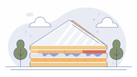 Meticulous vector line art with sharp outlines and strategic layered composition, enhanced by appetizing fill lighting to inspire a hearty, satisfying mood. Ideal for food industry applications like menu graphics, recipe visuals, packaging labels, and promotional campaigns targeting chefs, bloggers, and advertisers. Scalable design excels in both digital web . AI-generated vector illustration. AI-generated illustration.のイラスト素材