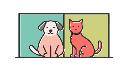 Warm vector illustration in panoramic horizontal format with harmonious tones and soft natural...