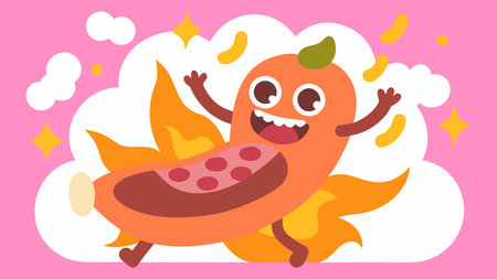 Dynamic vector artwork showcasing glossy green hues, fresh steam effects, and explosive bursting motion for a lively, playful vibe. Ideal for healthy food packaging, restaurant menus, nutritional campaigns, kids' books, and whimsical snack branding appealing to families and wellness enthusiasts. Versatile design enhances promotional graphics with energetic ch. AI-generated vector illustration. AI-generated illustration.のイラスト素材