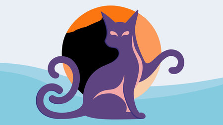 Elegant minimalist vector design with flowing lines, subtle color fills, and zen graphic aesthetics evoking peaceful meditative tranquility under soft dawn lighting. Balanced composition promotes harmony and serenity, perfect for wellness branding, yoga studio graphics, meditation apps, mindfulness posters, and spiritual merchandise targeting health enthusias. AI-generated vector illustration. AI-generated illustration.のイラスト素材