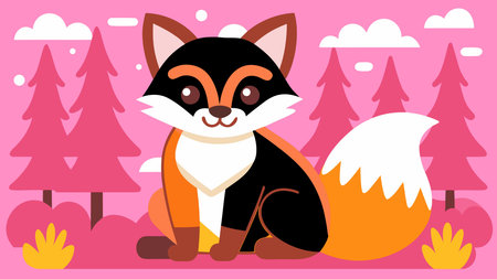 Charming flat design vector artwork employing gradient shading for subtle volume and dynamic...