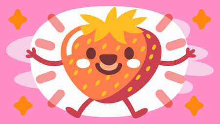Bold vector illustration style featuring dynamic diagonal composition and warm spotlight lighting to evoke an energetic, joyful mood full of whimsy and fun. Ideal for children's books, food packaging, restaurant menus, promotional graphics, and educational materials targeting families and young audiences. Versatile for print, web, and campaigns in. AI-generated vector illustration. AI-generated illustration.のイラスト素材
