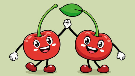 Vibrant vector artwork in fruity pop style with dynamic energetic composition, joyful mood, and...