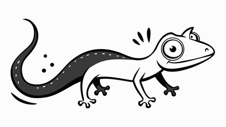 Super minimal doodle in child's naive style with flat iconic black lines on white background, conveying adventurous innocent mood through simplistic forms. Perfect for children's books, educational materials, stickers, apparel prints, and playful branding in kid-focused industries. Versatile graphic element for digital and print media enhancing fun, engaging . AI-generated vector illustration. AI-generated illustration.のイラスト素材