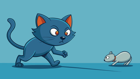 Engaging cartoonish digital artwork featuring vibrant hues, balanced composition, and soft dramatic lighting that conveys a playful yet tense atmosphere. Suitable for children's books, animations, educational materials, greeting cards, and campaigns aimed at families and young audiences. This versatile illustration offers high appeal in c. AI-generated vector illustration. AI-generated illustration.のイラスト素材