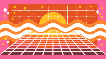 Futuristic cyber aesthetic digital illustration evoking a tranquil tech mood through dynamic...
