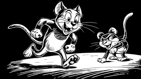 Whimsical cartoon style with bold colors and playful lines, enhanced by dramatic stage lighting to capture a competitive yet fun spirit. Ideal for children's books, animations, greeting cards, educational materials, and graphics targeting family and entertainment sectors. Versatile design suits digital and print applications in and merch. AI-generated vector illustration. AI-generated illustration.のイラスト素材