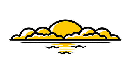 A creative digital illustration depicting Perfectly still lake reflecting baroque sunset's opulent purples and oranges, intricate cloud formations, centered horizon line, golden hour lighting, hyper-realistic rendering, tranquil meditative mo. This AI-generated artwork features unique visual elements suitable for various commercial and editorial applications. AI-generated illustration.のイラスト素材