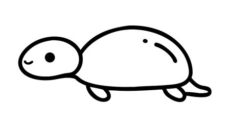 This ultra-simplistic black line drawing captures a child's doodle aesthetic with flat, naive...