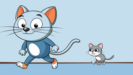 Vibrant cartoon vector illustration featuring playful animal characters in a marching formation with confident smirks and bouncy energy, capturing whimsical companionship. Ideal for children's books, animations, educational posters, stickers, apparel prints, and promotional graphics in family entertainment. Balanced composition and even lighting ensure versat. AI-generated vector illustration. AI-generated illustration.のイラスト素材